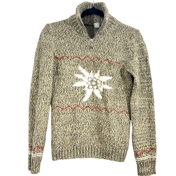 Bogner Fire & Ice Snowflake Quarter Zip Sweater Small Pre-Loved - Picture 1 of 4